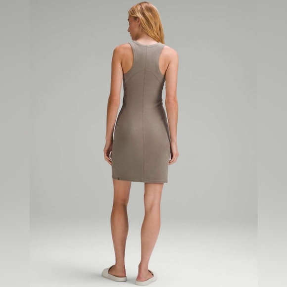 Lululemon Ribbed Softstreme Slim-Fit Tank Dress in Nomad - Picture 3 of 7